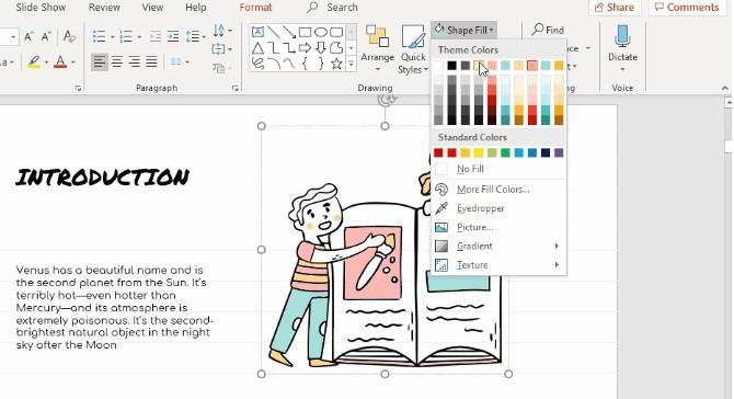 Cách thay đổi màu sắc trong PowerPoint